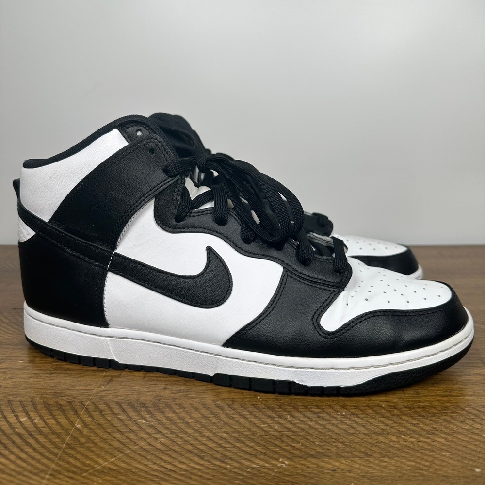 Nike Dunk High Retro Sneakers Mens 13 Black White Panda Hi Top DD1399-105 Shoes